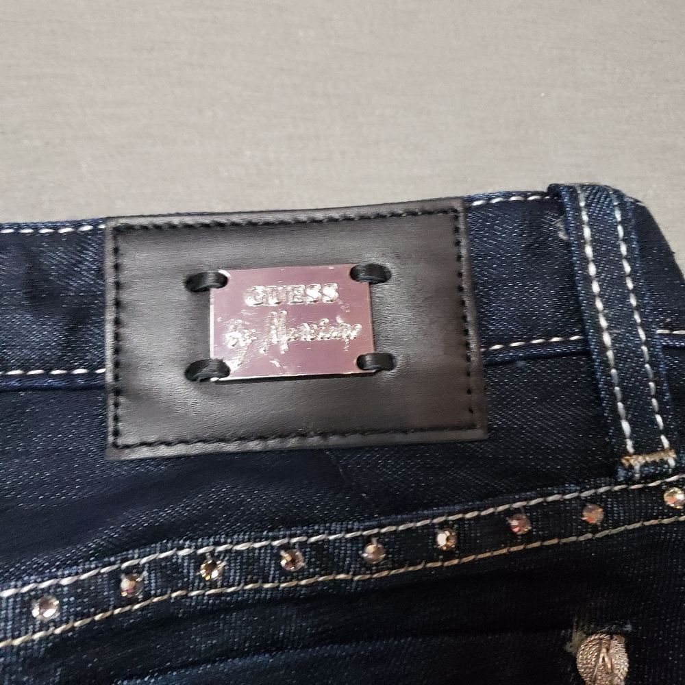 Guess By Marciano Skinny Jean Dark Wash Denim Cropped - Picture 10 of 16